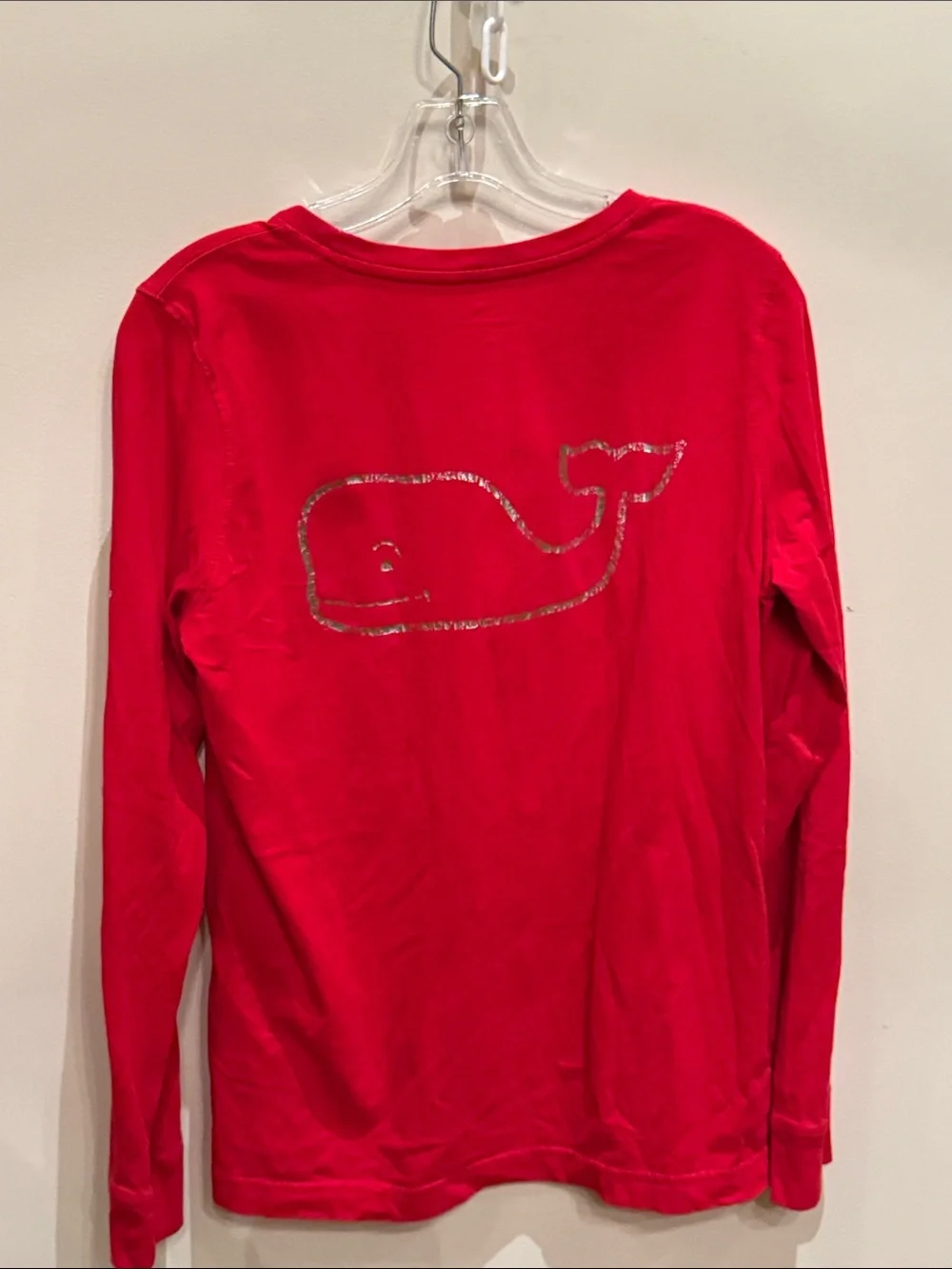 Vineyard Vines Red Kids' Long-Sleeve Pocket Tee
